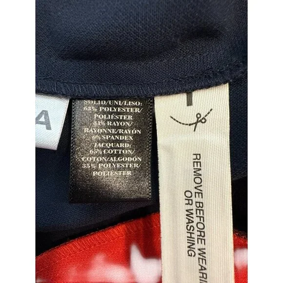 Ann Taylor Womens Animal Print Color Block Sheath Dress Red And Navy Size 8 NWT - Picture 6 of 8